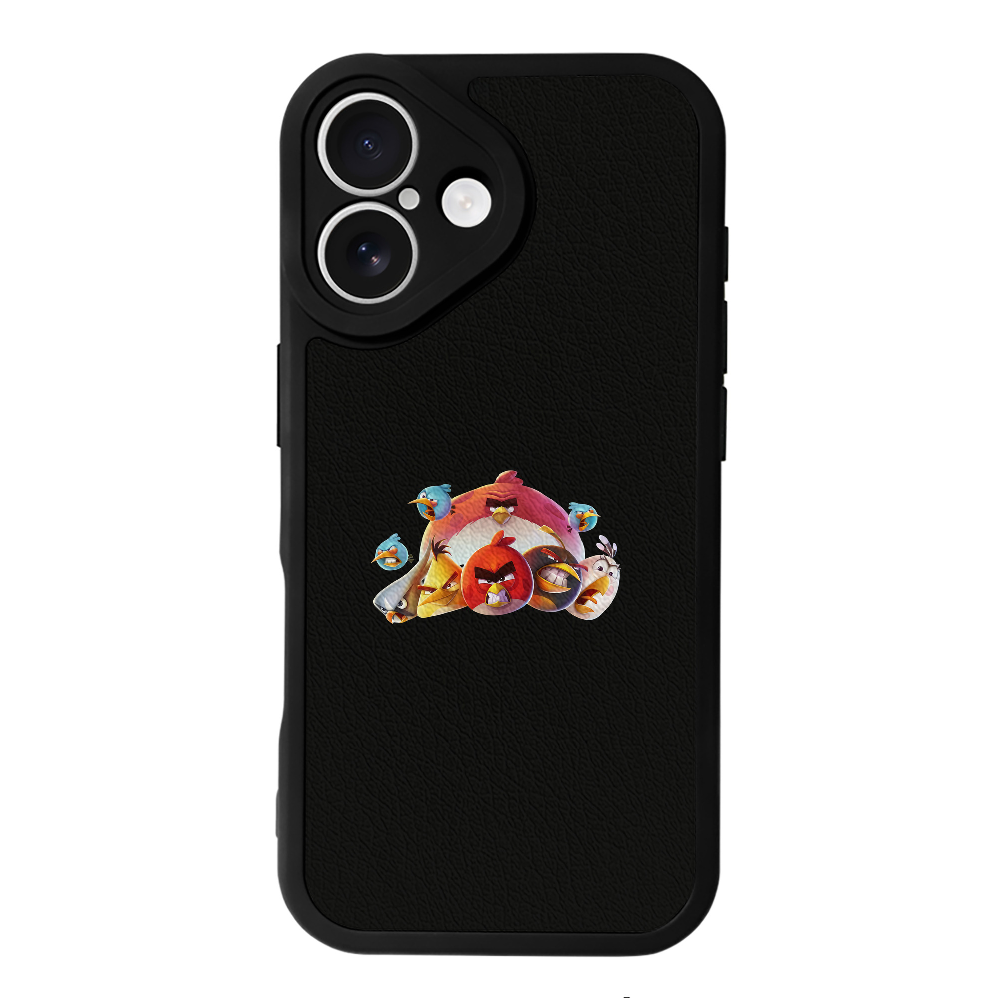 （画像用） Angry Birds アングリーバード 【iPhone 16シリーズ対応】シリコンスマホケース（レザー調） 材質：シリコン